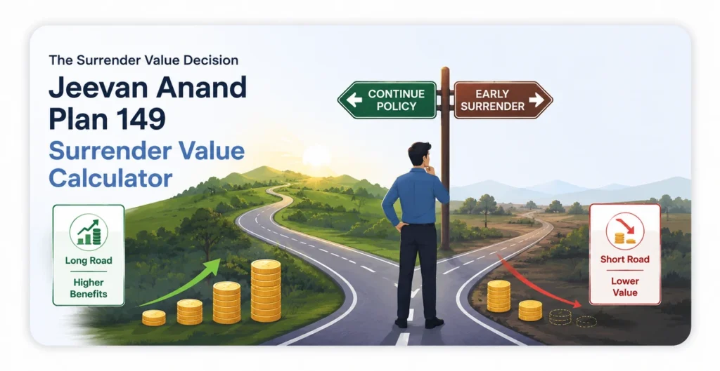 Jeevan Anand Plan 149 Surrender Value Calculator