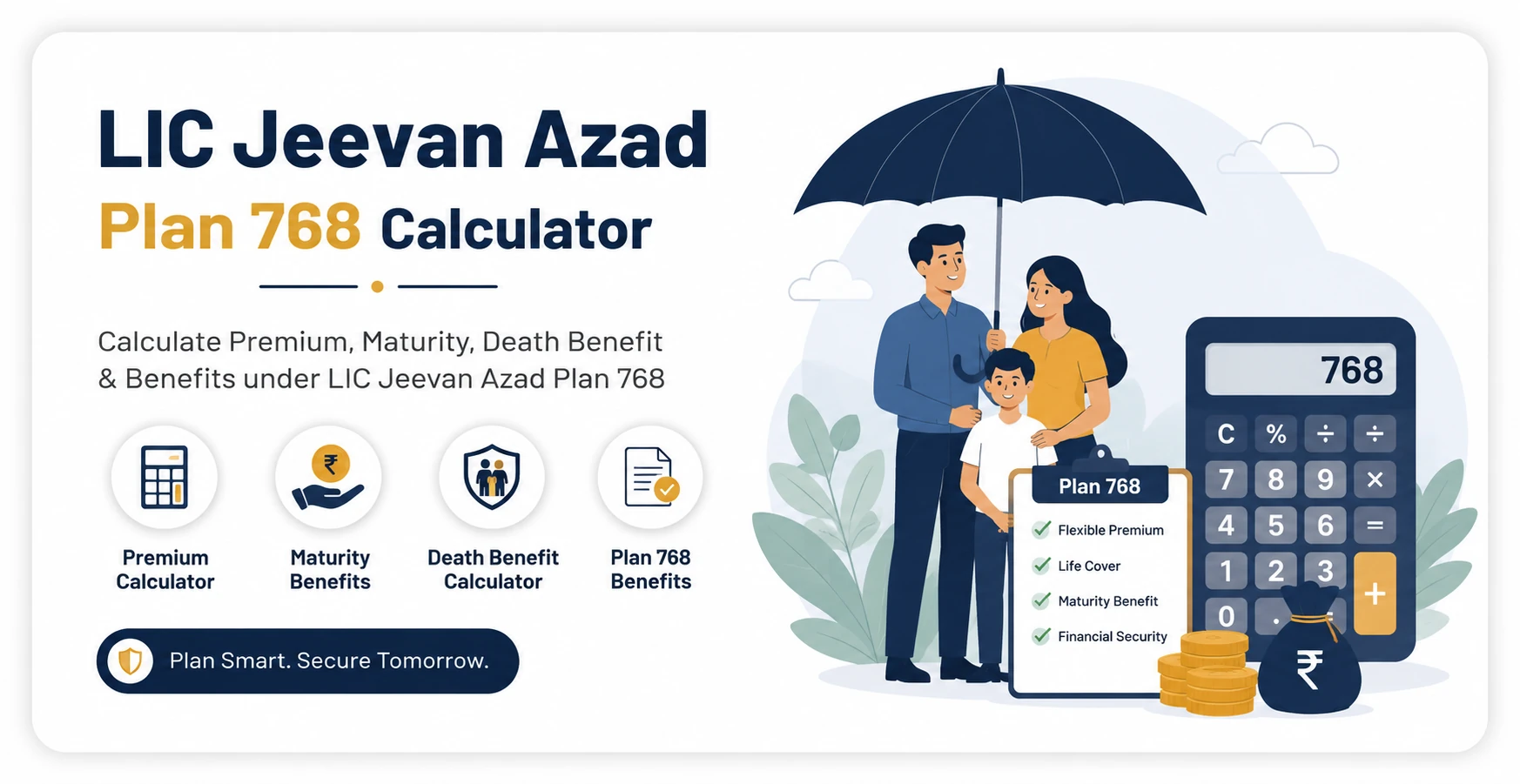 LIC Jeevan Azad Plan 768 Calculator