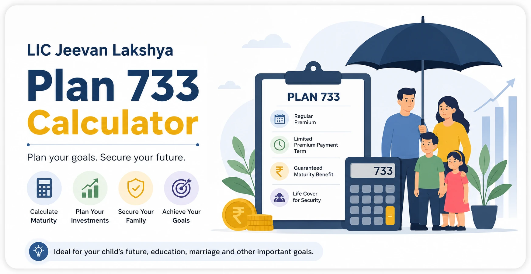 LIC Jeevan Lakshya Plan 733 Calculator: Calculate Maturity