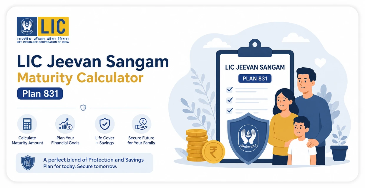 LIC Jeevan Sangam Maturity Calculator Plan 831