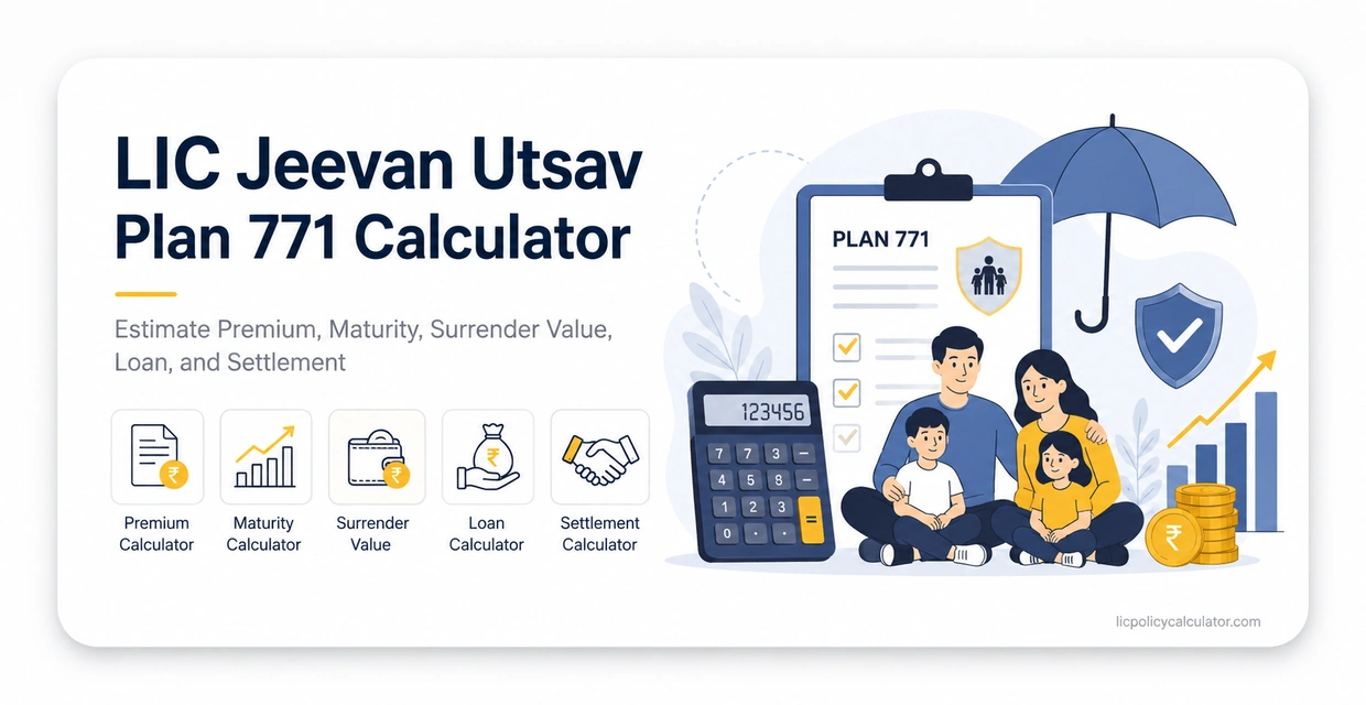 LIC Jeevan Utsav Plan 771 Calculator