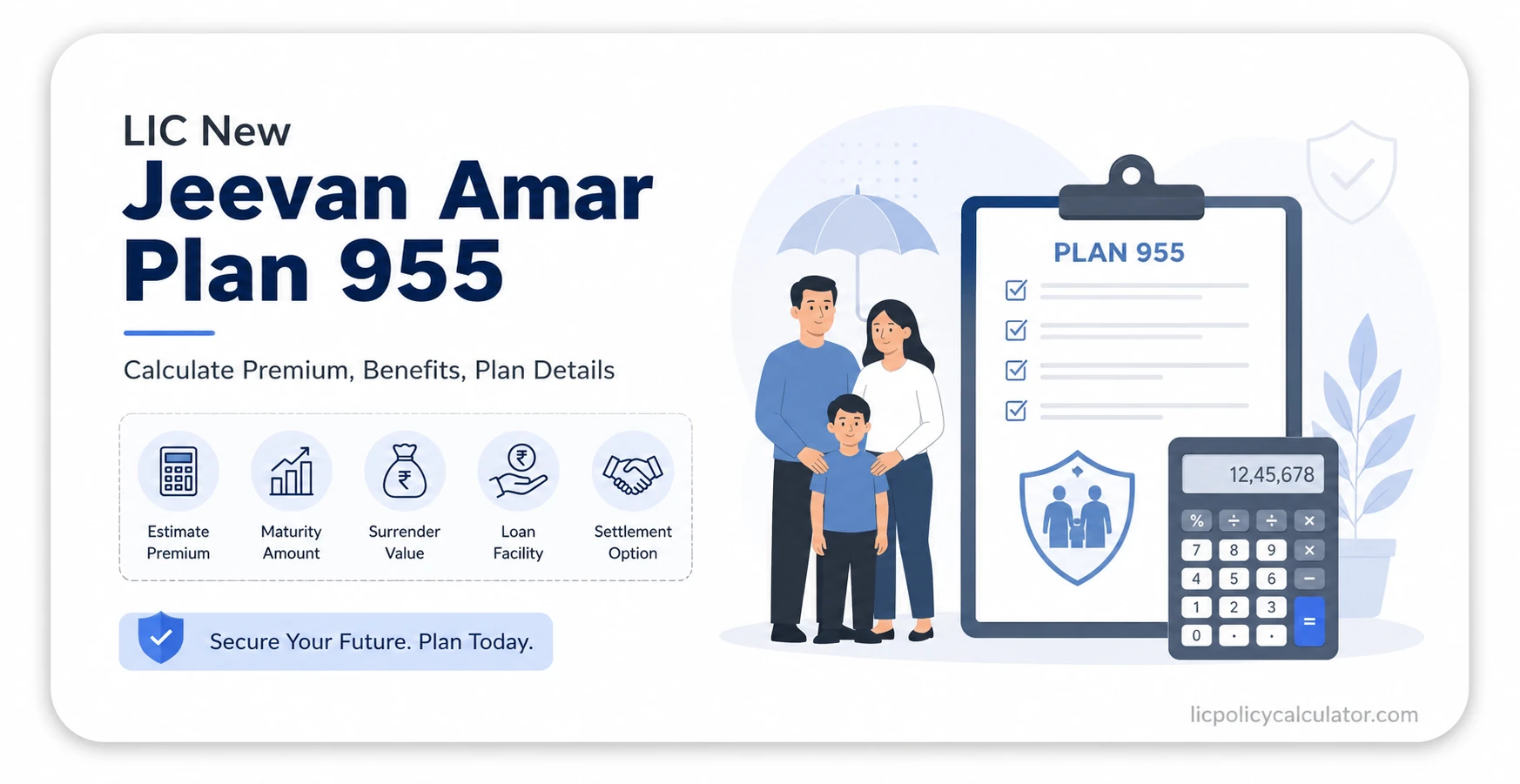 LIC New Jeevan Amar Calculator Plan 955