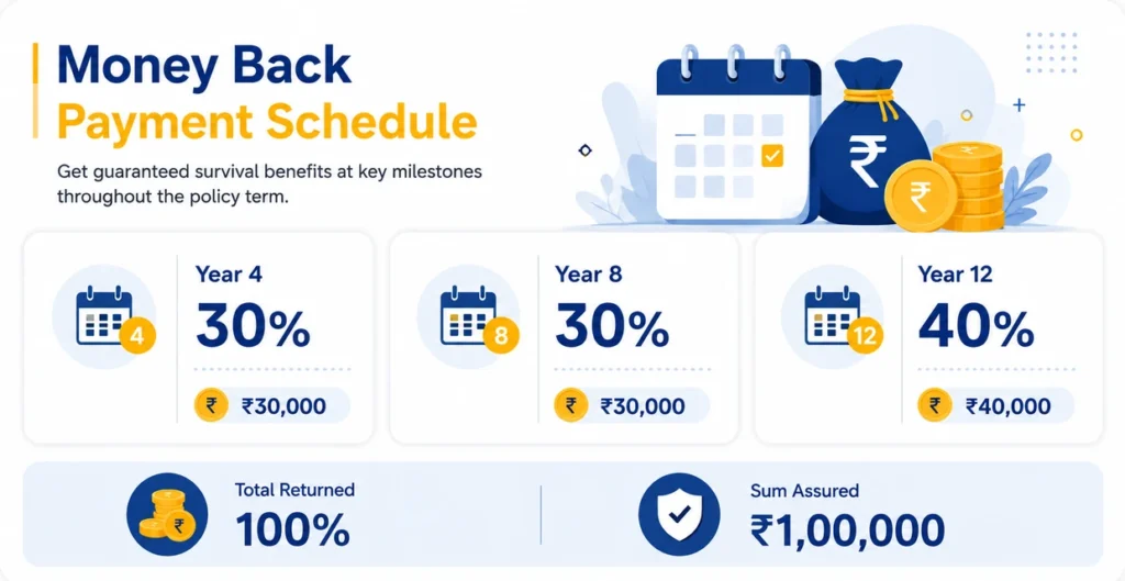 Money Back Payment Schedule