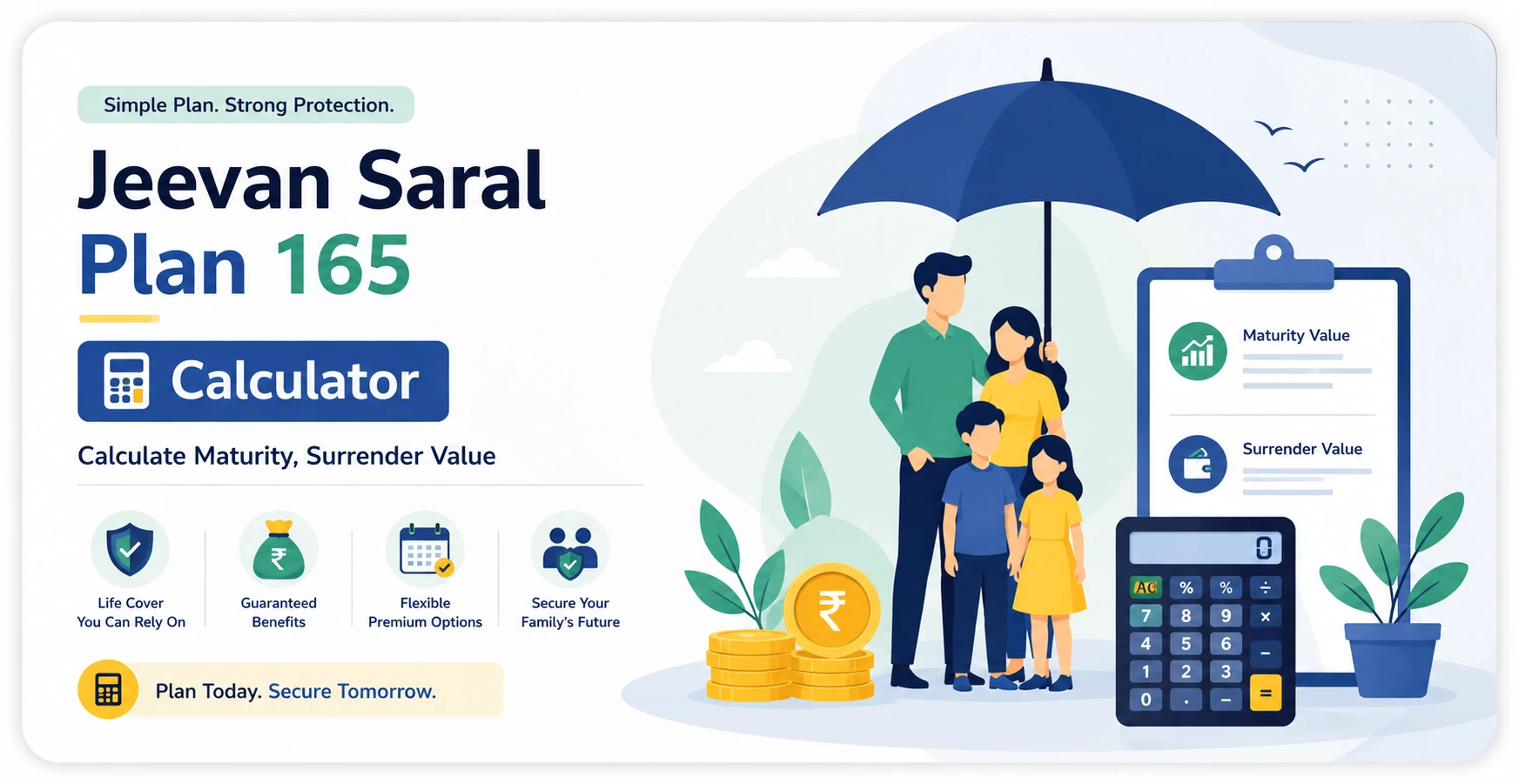 LIC Jeevan Saral Plan 165 Calculator: Calculate Maturity, Surrender Value