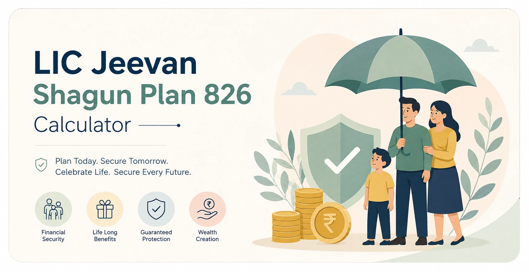 LIC Jeevan Shagun Plan 826 Calculator