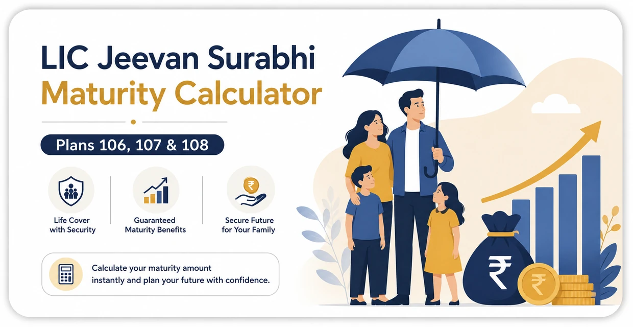 LIC Jeevan Surabhi Maturity Calculator Plans 106, 107, 108