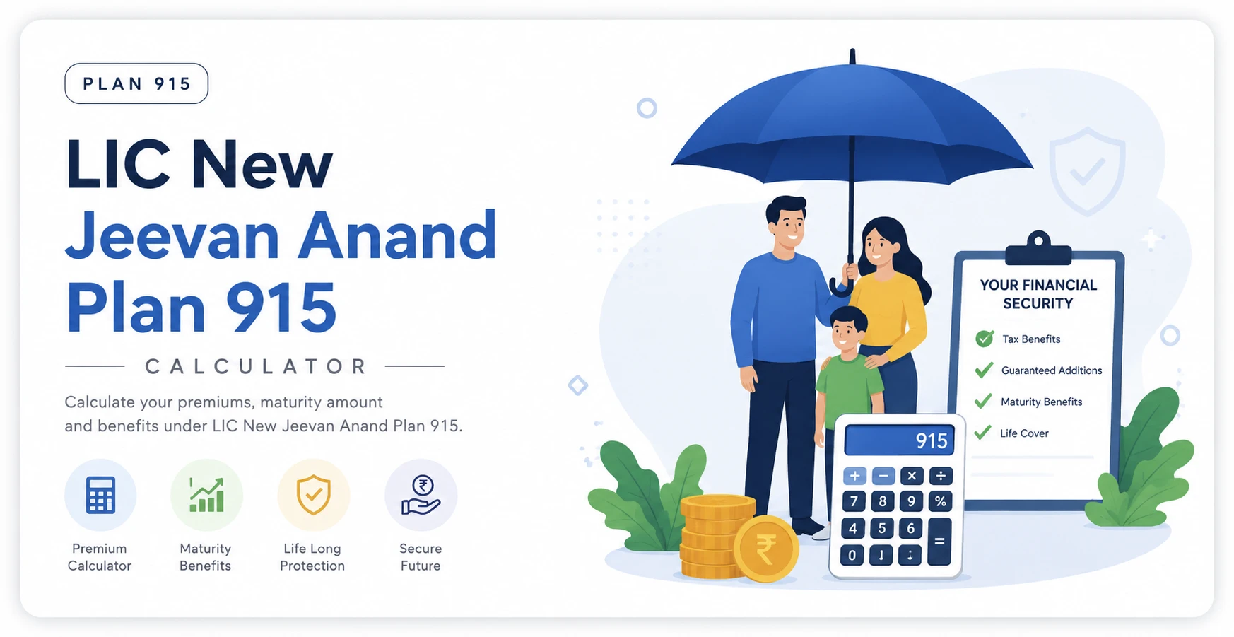 LIC New Jeevan Anand Plan 915 Calculator